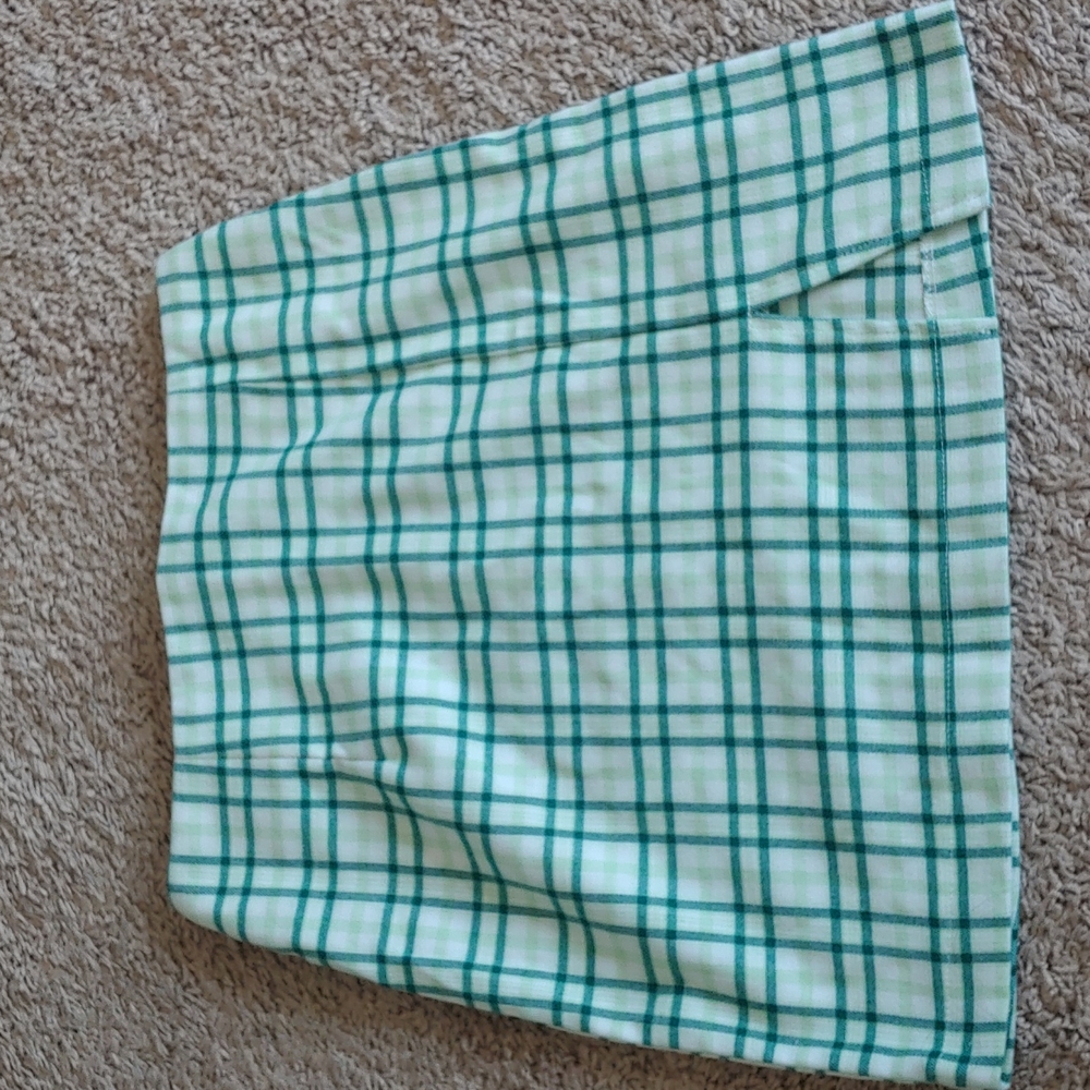 Green Checkered skirt